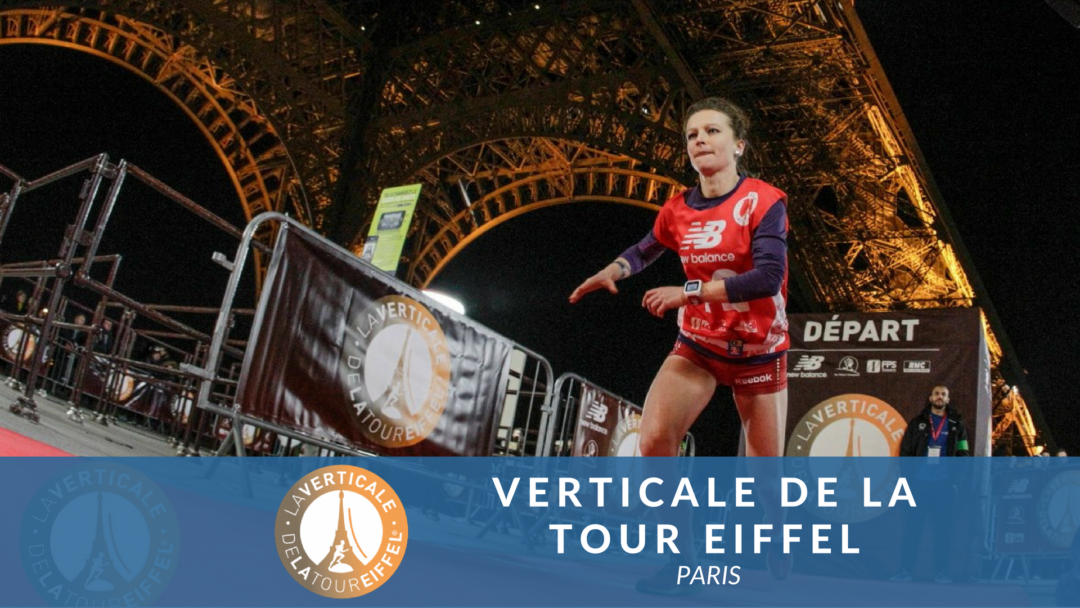 Illustration organisation course Verticale de la Tour Eiffel Paris