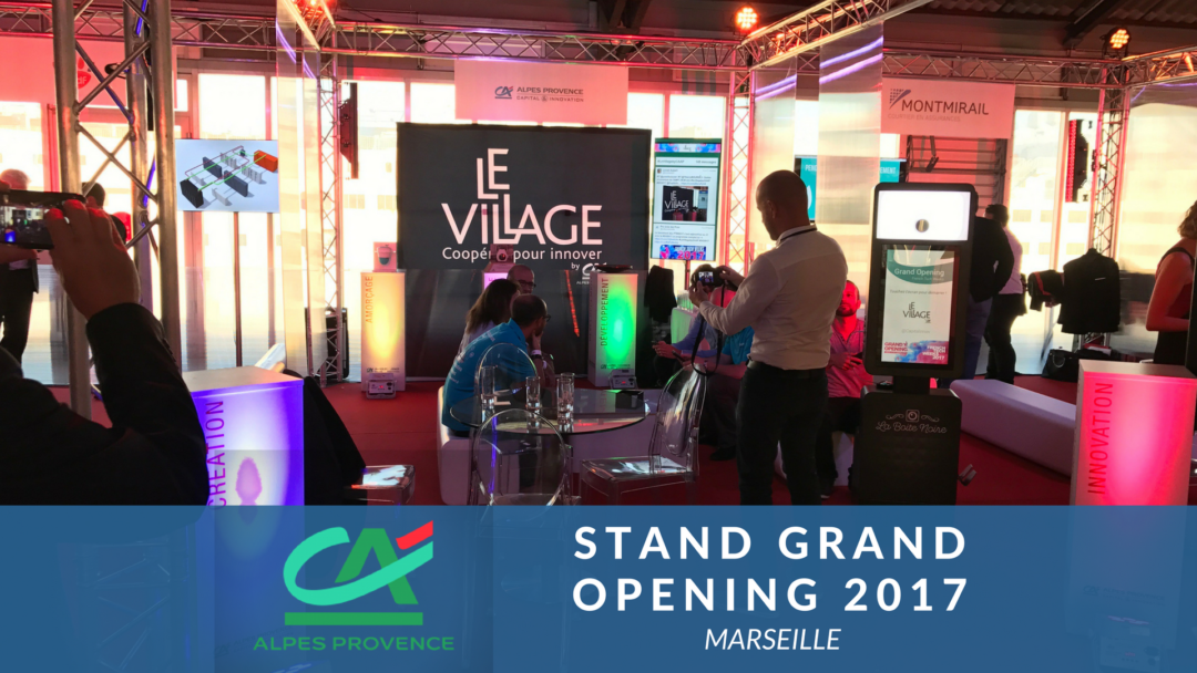 Illustration stand salon innovation Crédit Agricole Alpes Provence Marseille